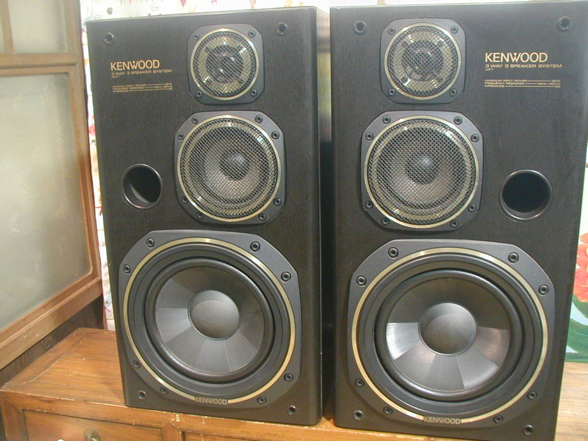 Yahoo!オークション - 【パワフルな音】 KENWOOD スピーカー S-V55E ペ