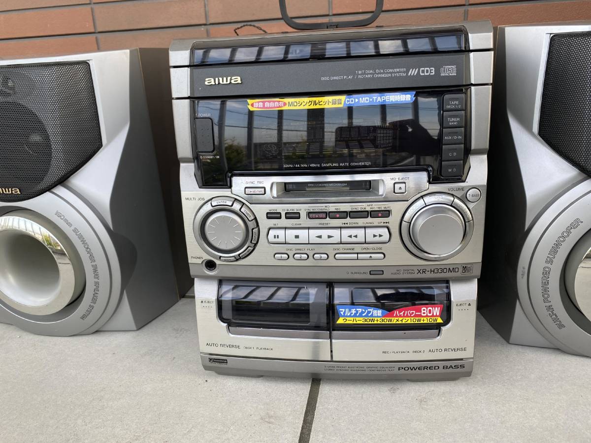 Yahoo!オークション - 【ジャンク品扱い】アイワ コンポ XR-H330 CD MD