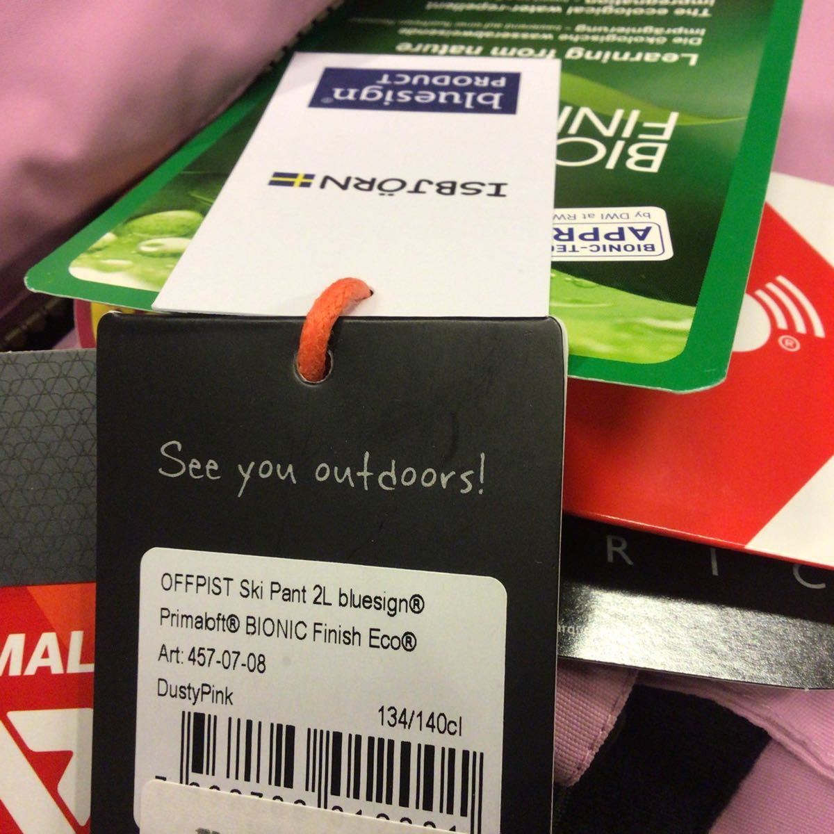 新品/特価 ISBJORN スキーウェア 上下セット イスビョン 134-140cm