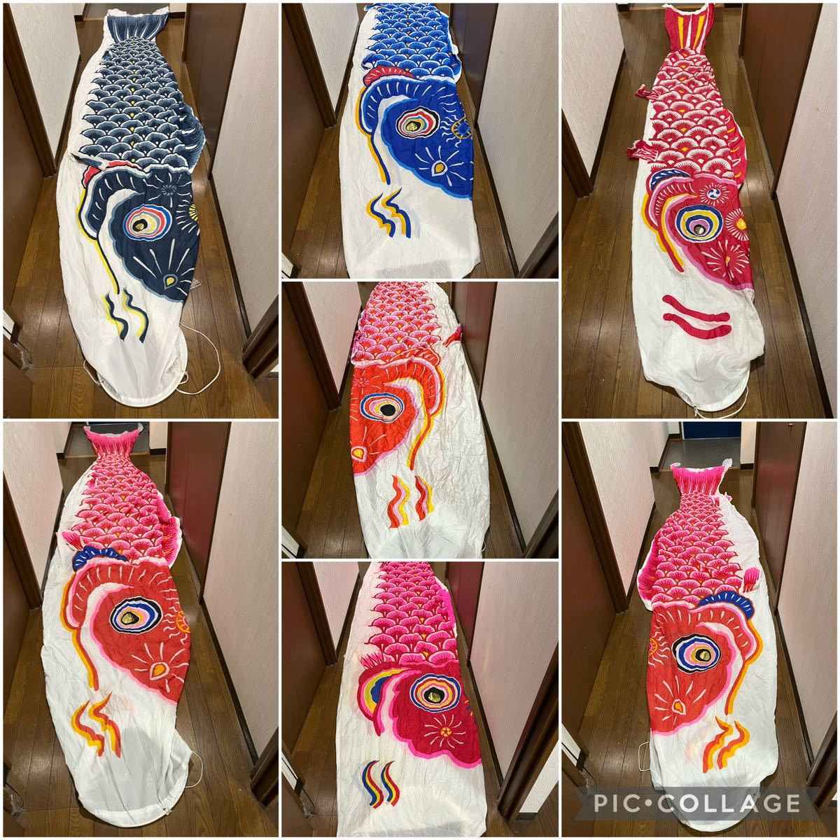 Yahoo!オークション - 特大 こいのぼり 7匹 まとめ 5m ×4匹 4m×2匹 3