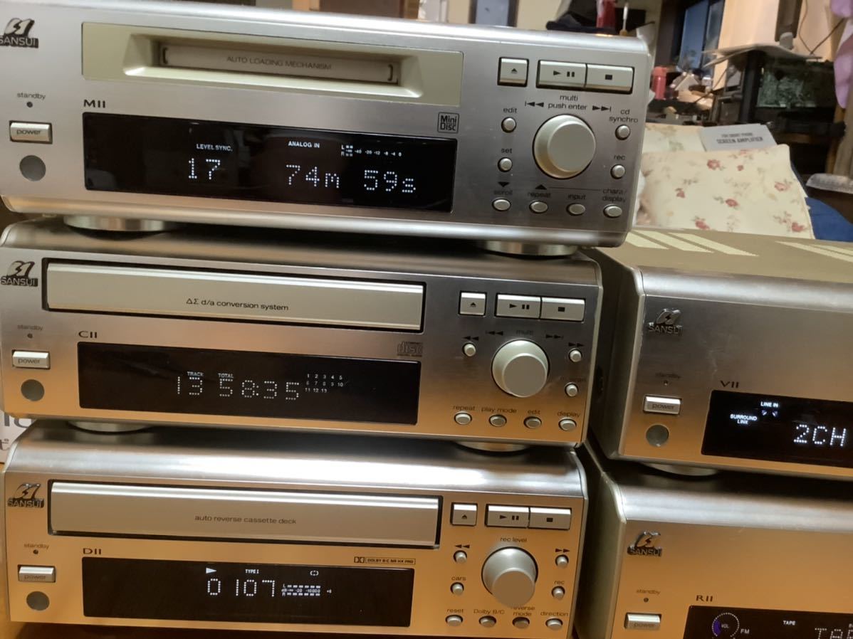 Yahoo!オークション - Sansui サンスイ ミニコンポ R11 V11 C11 M11 D1