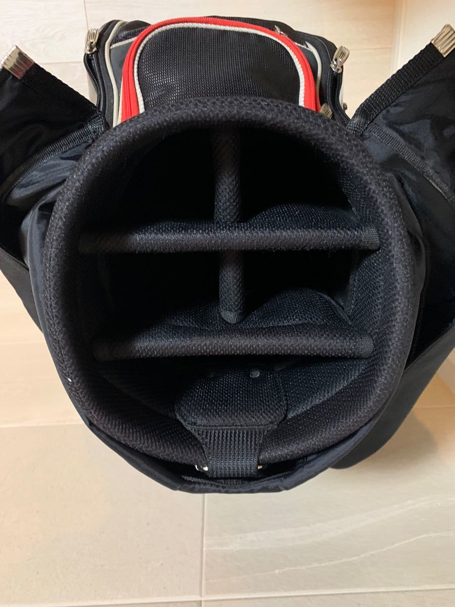 adidas アディダス キャディバッグ ホワイト レッド ブラック