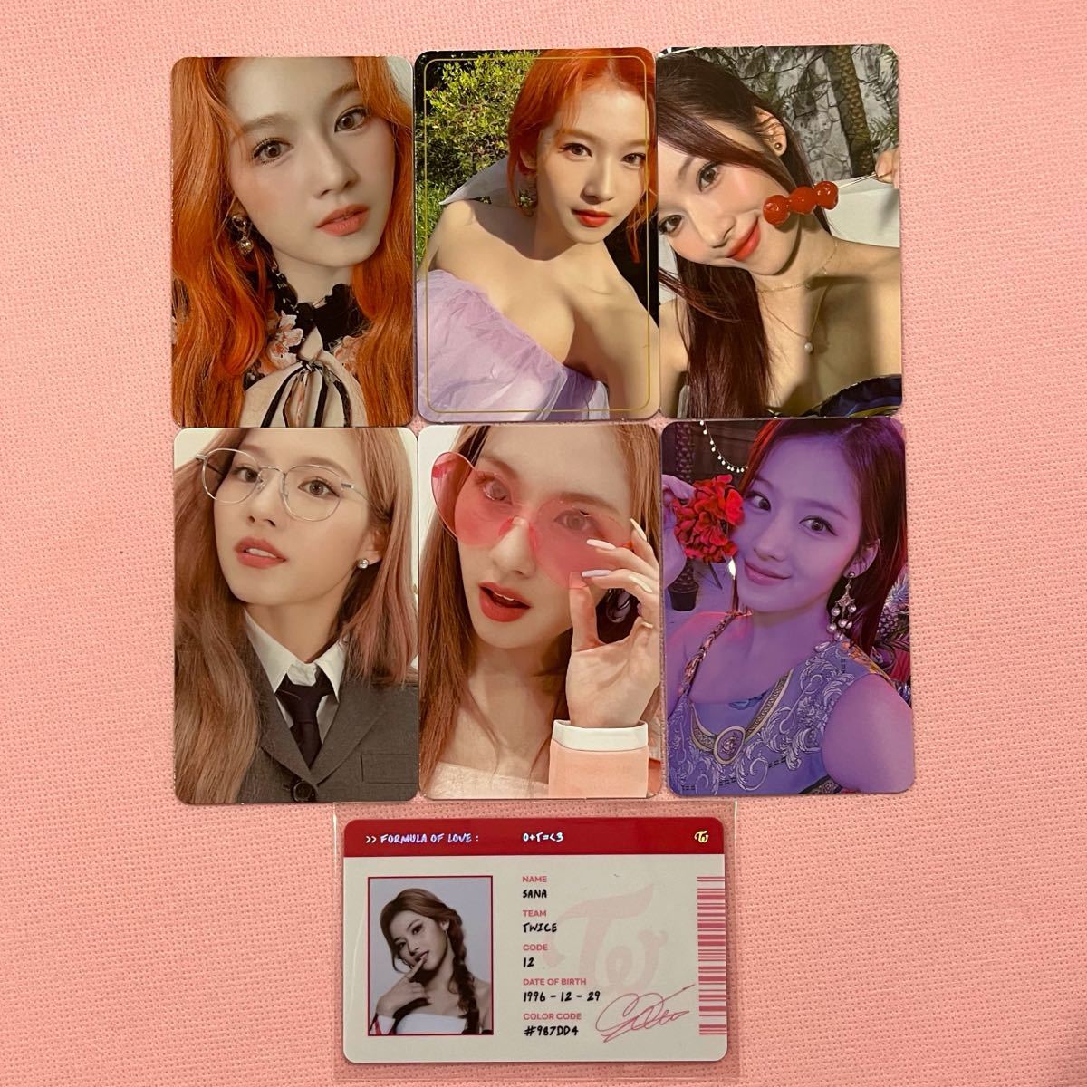 TWICE サナ トレカ 7枚セット MORE&MORE Taste of Love Formura of