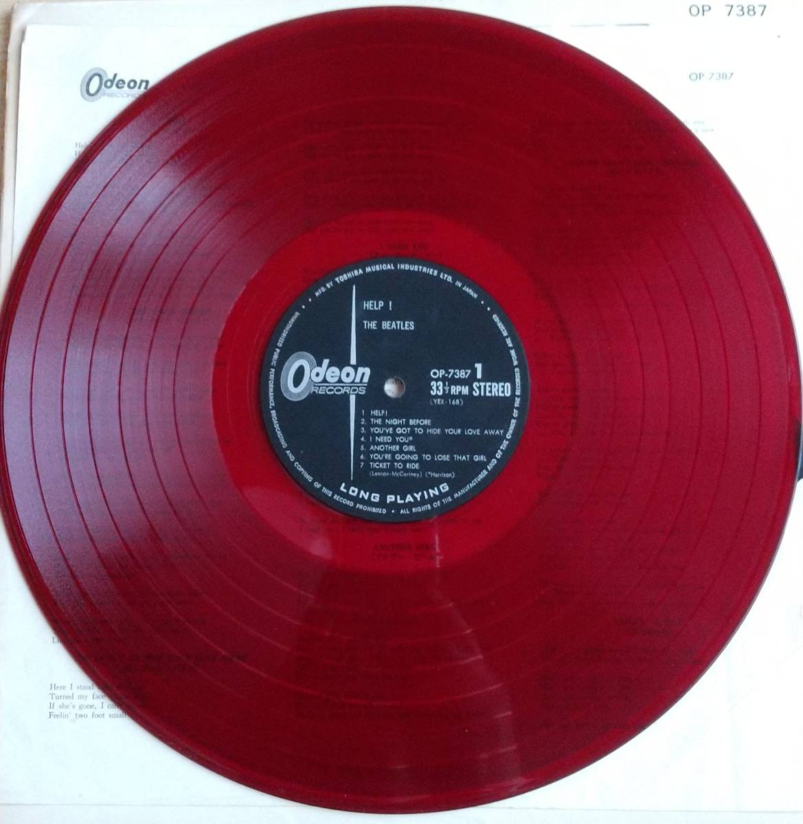 Yahoo!オークション - ヘルプ HELP オデオン赤盤 LPレコード ザ・ビー