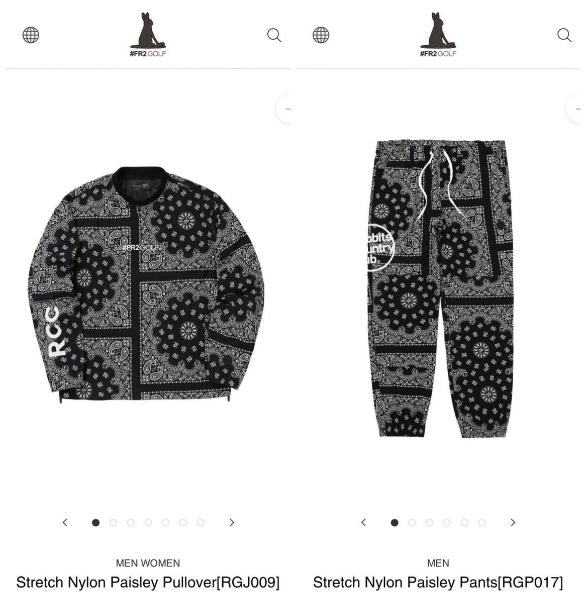 yamabito57さん専用 パンツのみ 即完売 #FR2 GOLF ペイズリー ブラック