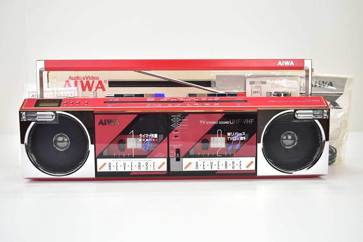 Yahoo!オークション - 未使用 AIWA CS-W99 FOOTWORK ダブルラジカセ レ