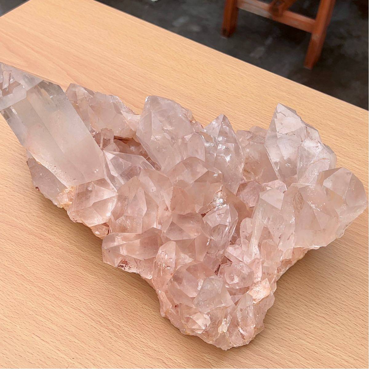 希少 最高級 マニカラン ピンククラスター でかいです ヒマラヤ水晶
