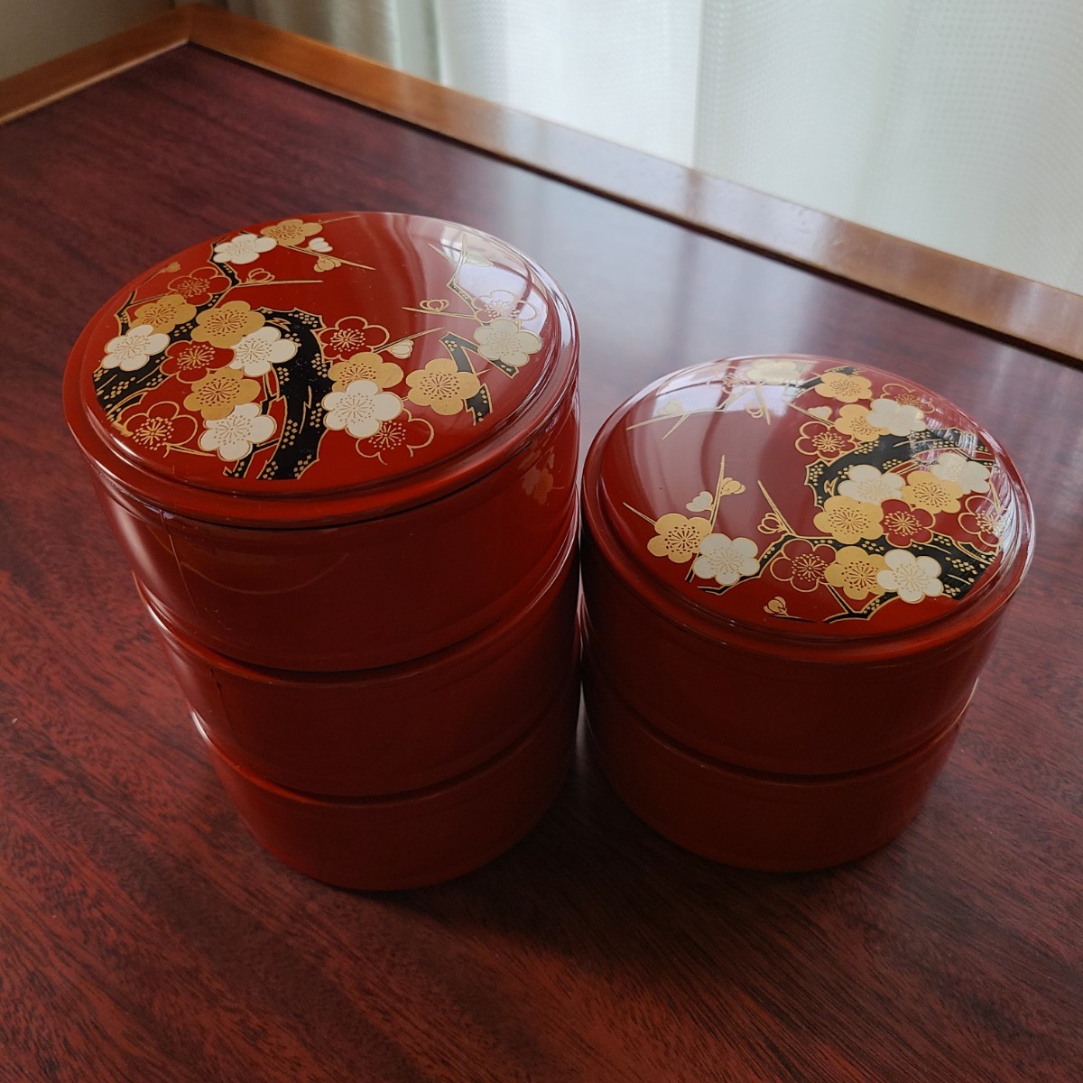 丸型 一段お重 5個セット】重箱 寿司桶 ちらし寿司 お節 お正月