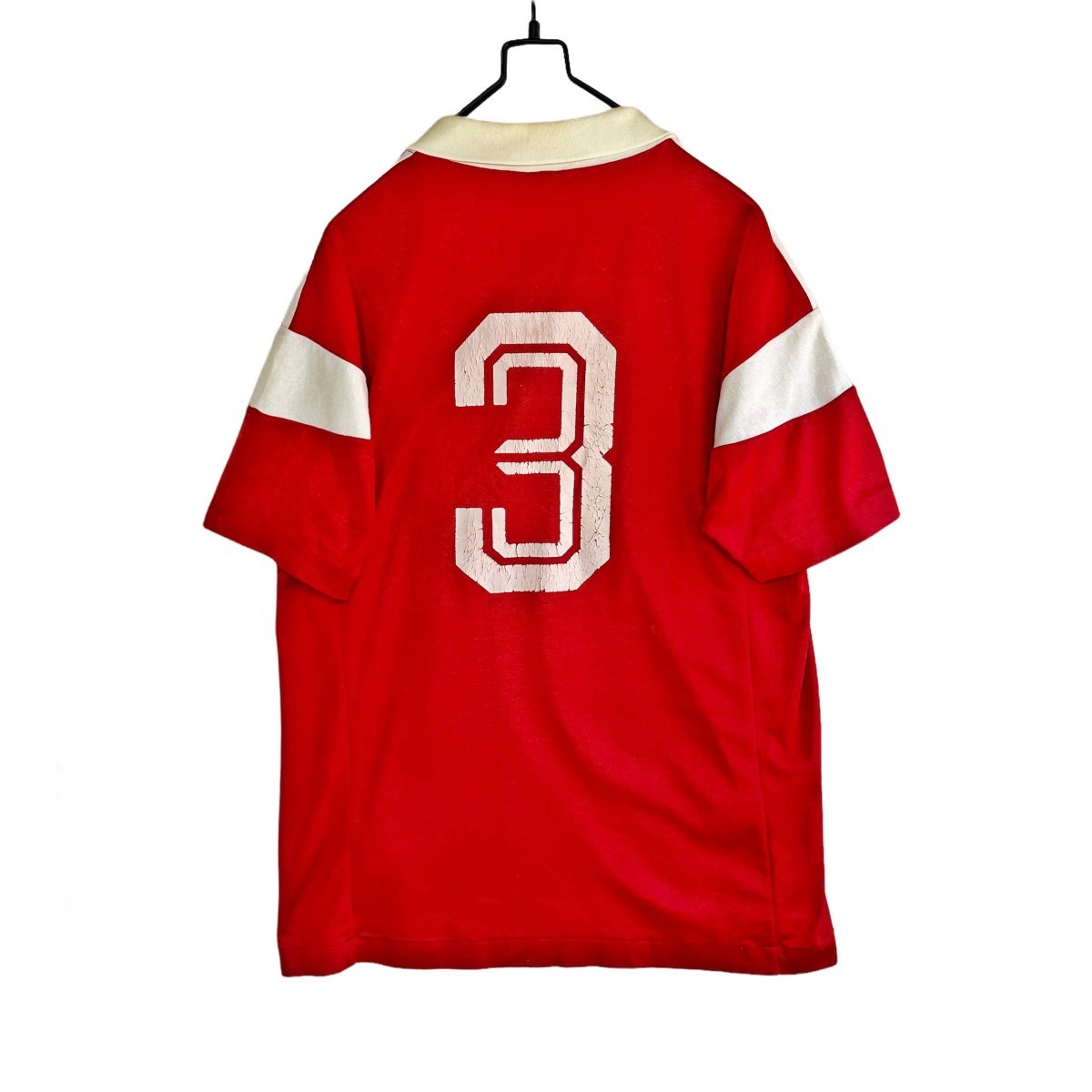 80'-90's 一点物 希少 デサント製 adidas ゲームシャツ ダメージ