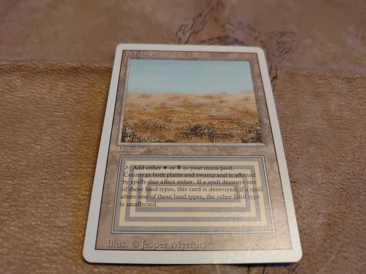Yahoo!オークション - MTG scrubland 白黒デュアルランド 英語 白枠 1