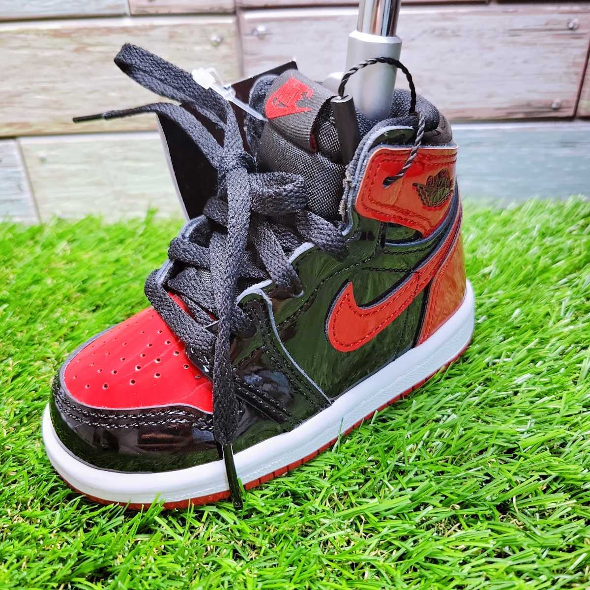 激レアモデル 』NIKE エア ジョーダン1 ブレッド パター カバー ピン型