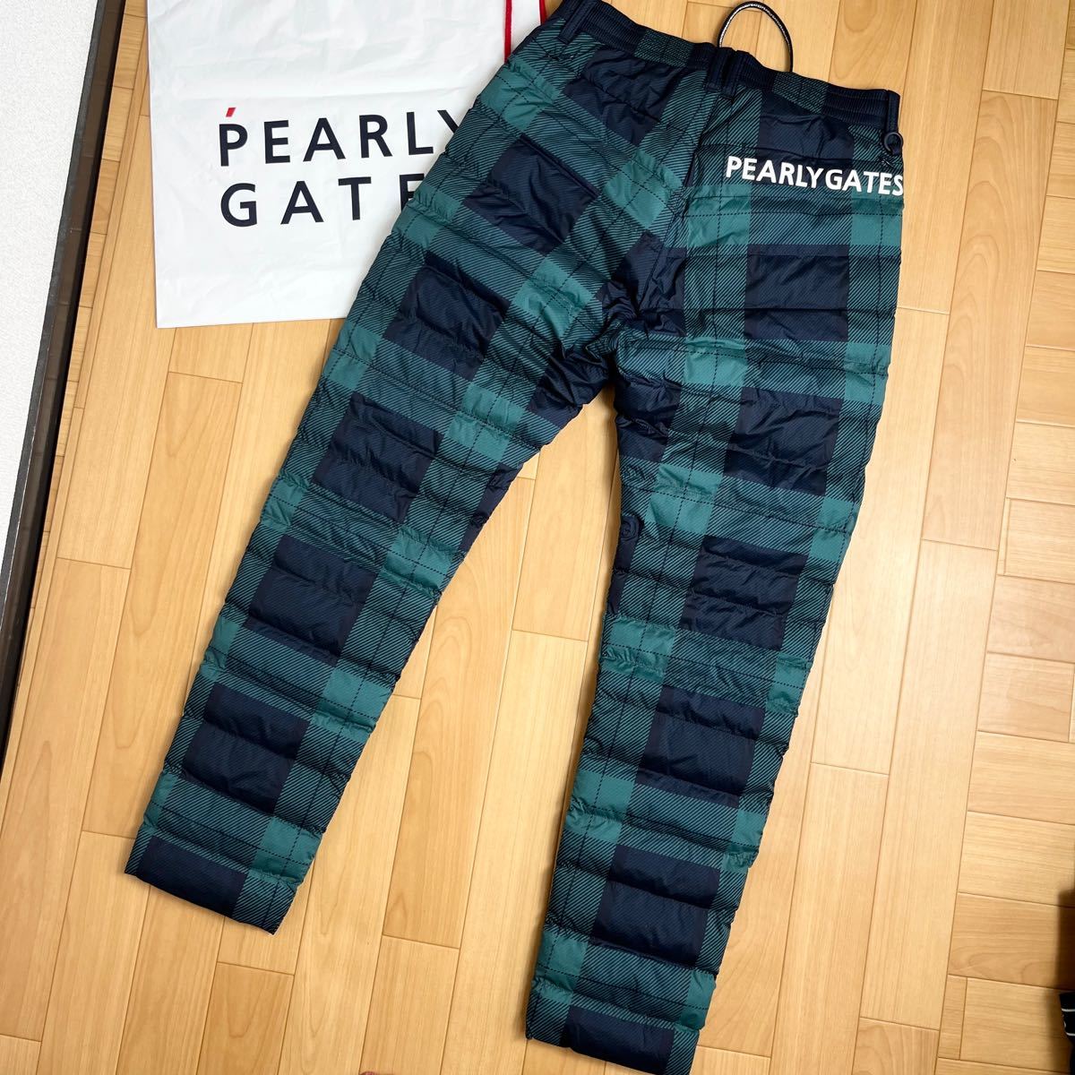 パーリーゲイツ ストレッチタフタ ブラックウォッチプリントパンツ