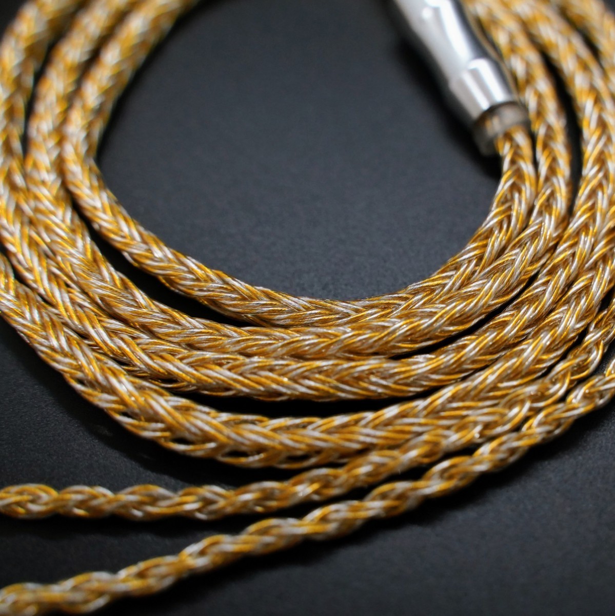 超希少 16芯 銀線＆金線撚り合わせ/膨張式MMCX 4 4mm バランス リ