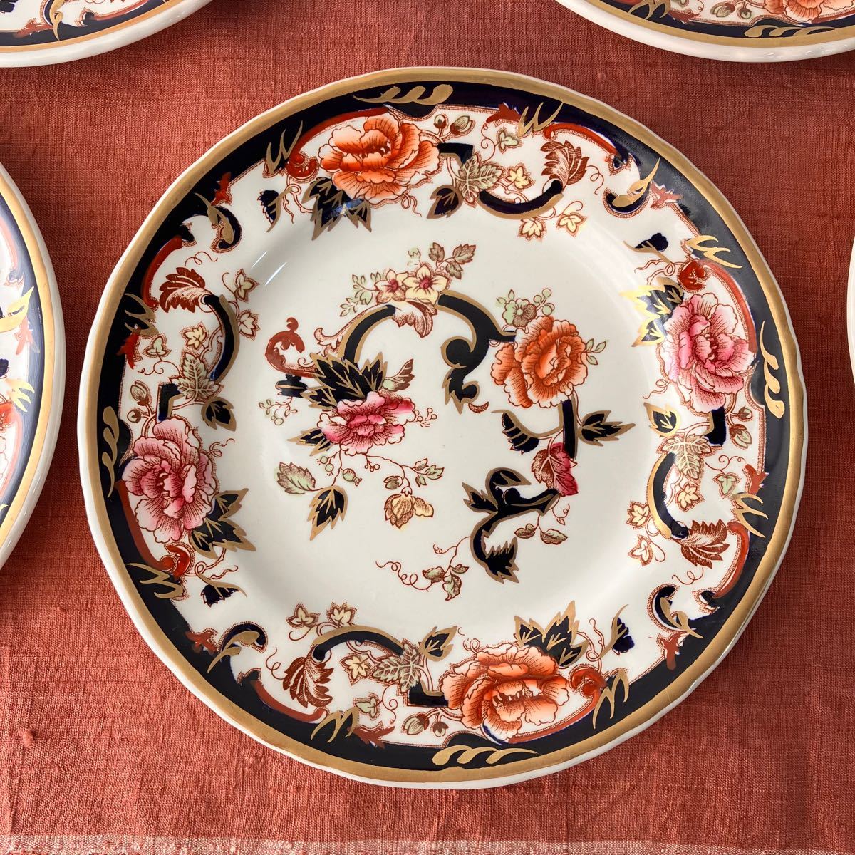 メイソンズ ブルーマンダレー 5枚セット ケーキプレート パン皿 ブルー