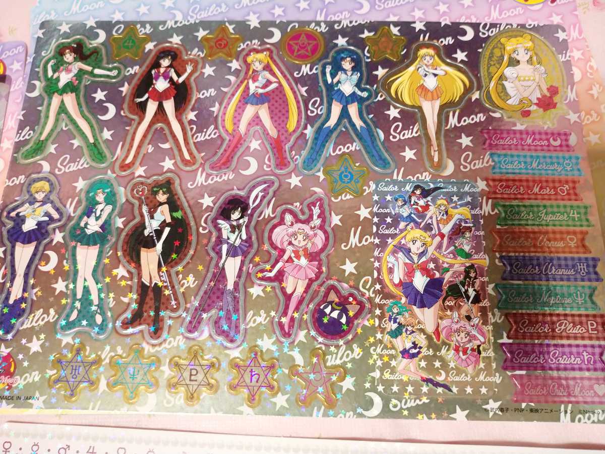 セーラームーン ジャンボカードダス ガチャ メタル シート ステッカー