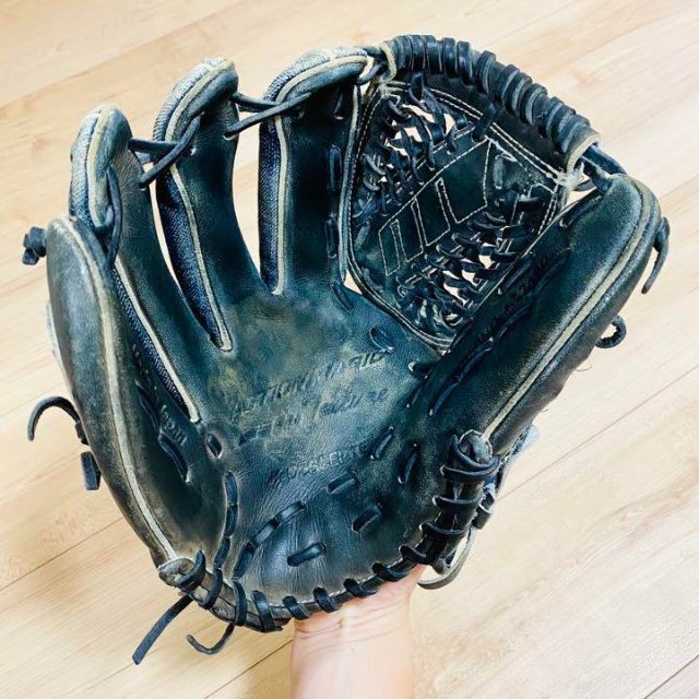 匿名配送】 激レア デサント 一般 軟式 グローブ 左投げ 稀少なデニム