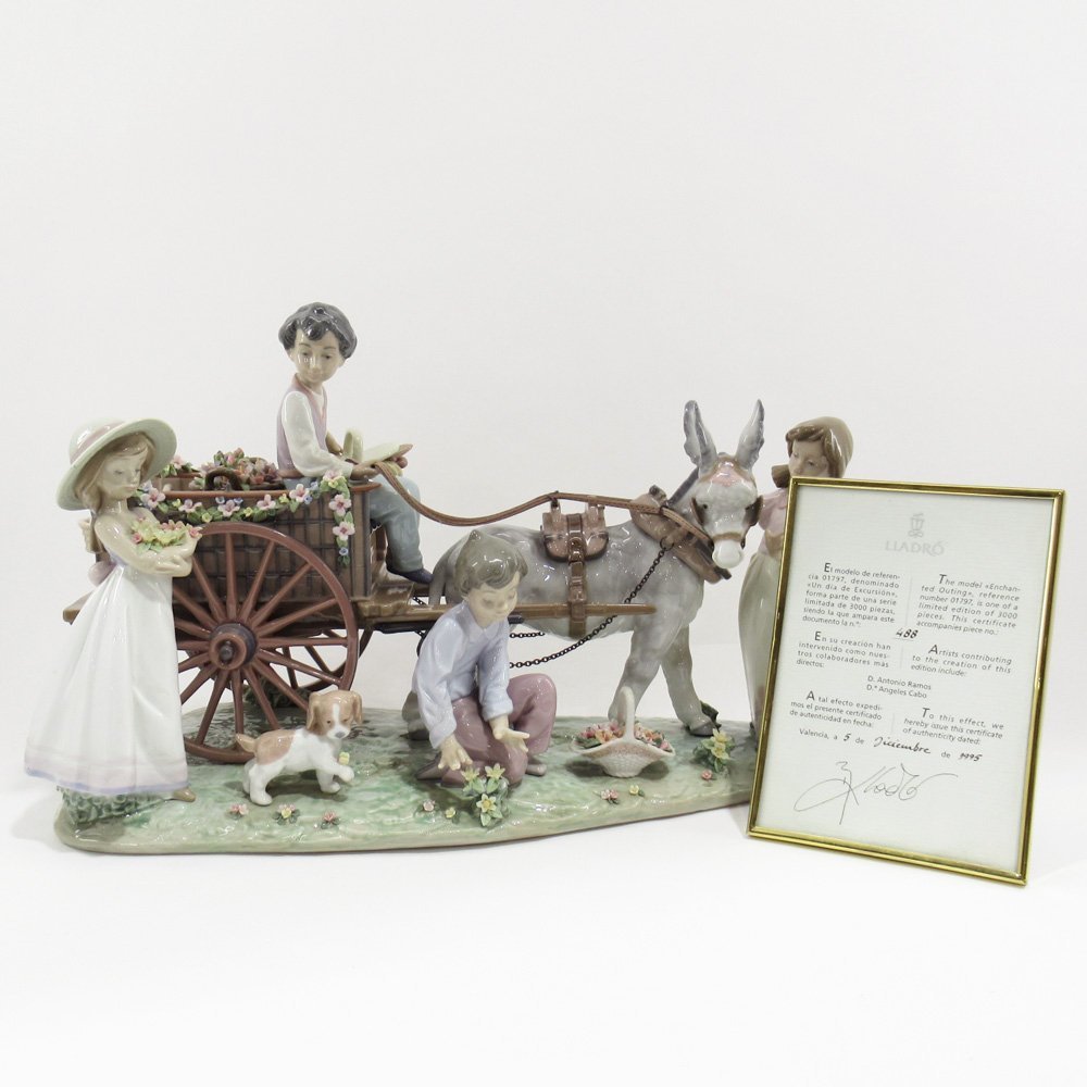 Yahoo!オークション - 1円～ Lladro リヤドロ No.1797「遠足の日」リミ