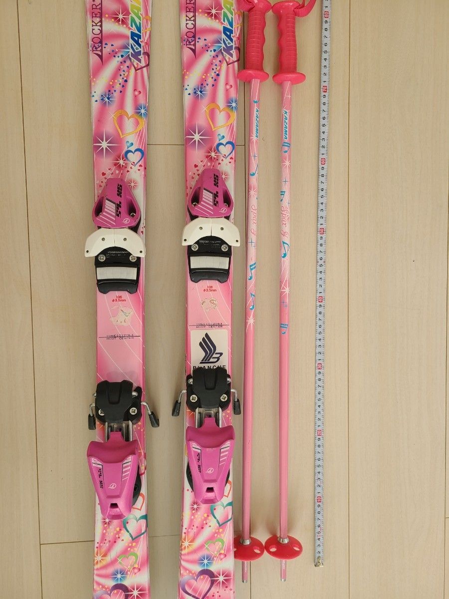KAZAMA SPAXJ 106 スキー板ガールズ ジュニアスキーセット スキー板