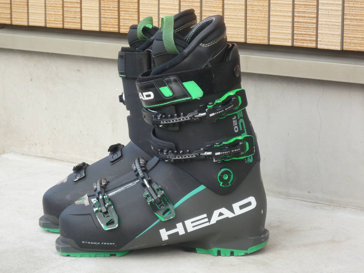 1 即決 HEAD/ヘッド スキーブーツ VECTOR120 黒/緑 28 0cm/28 5cm