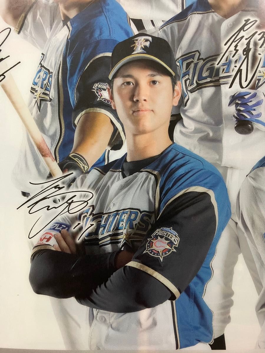 大谷翔平 ダルビッシュ有 日本ハム ファイターズ 選手集合 A4サイズ