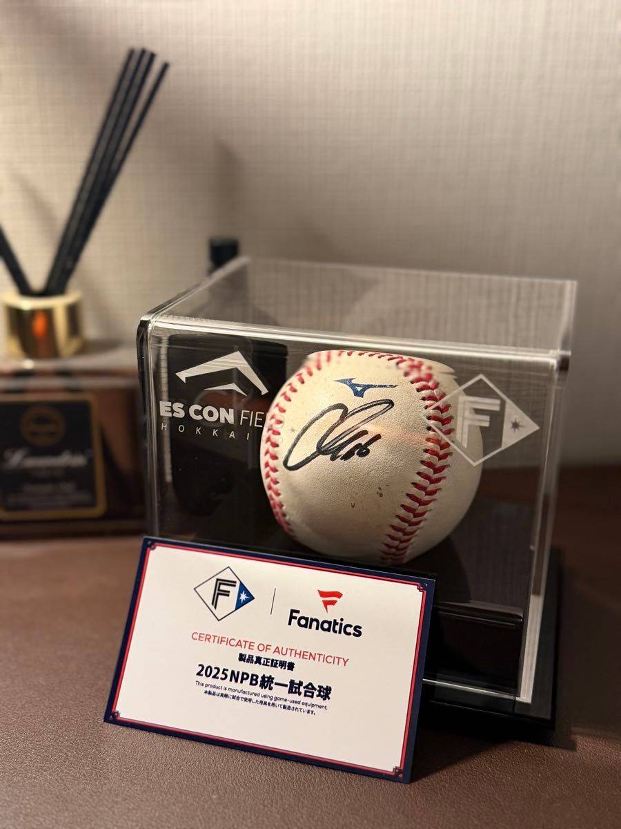 松本剛 直筆サインボール 日本ハムファイターズ ロゴ入 巨人