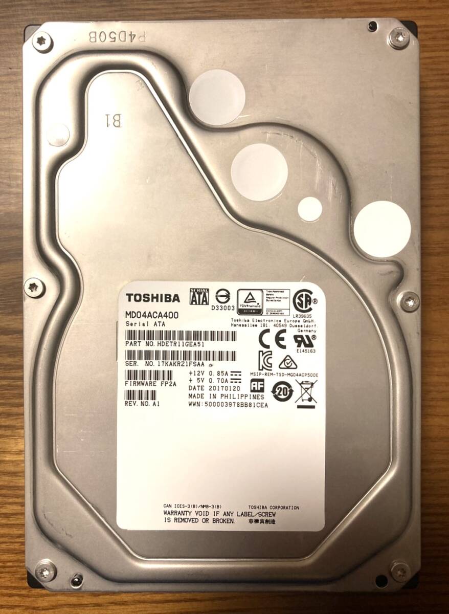 東芝 MD04ACA400 [4TB SATA600 7200] オークション比較 - 価格.com