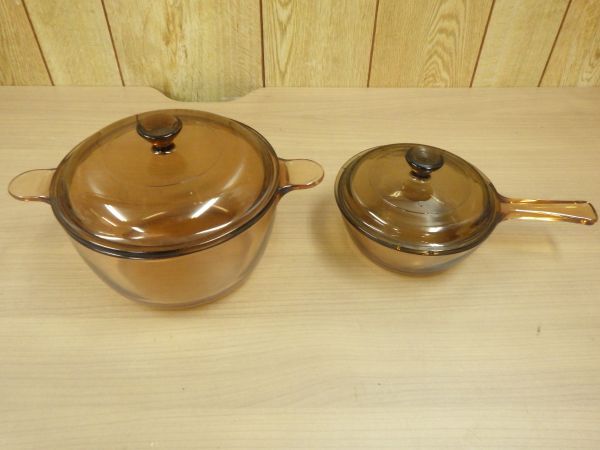 Yahoo!オークション -「ビジョン 耐熱ガラス 片手鍋」の落札相場・落札価格