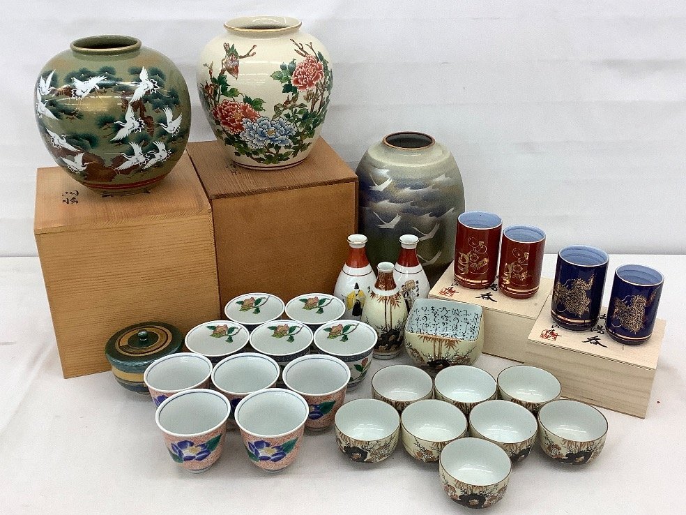 Yahoo!オークション -「九谷焼 花瓶 旭山」(日本の陶磁) (陶芸)の落札