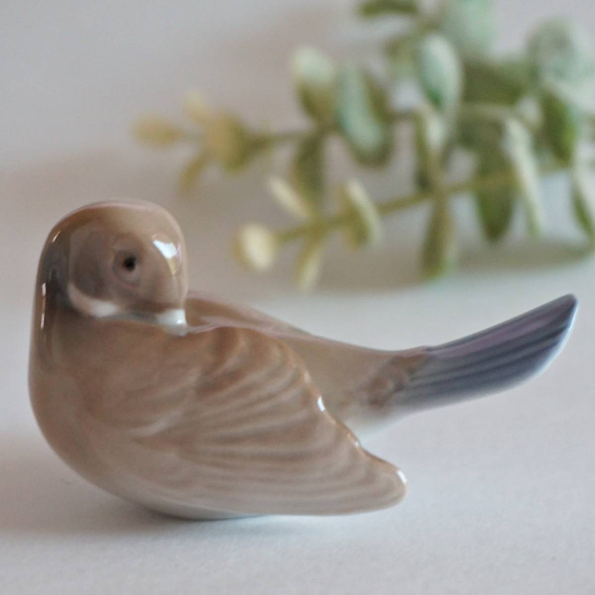 ビングオーグレンダール セキセイインコ グリーン 鳥 フィギュリン 1級