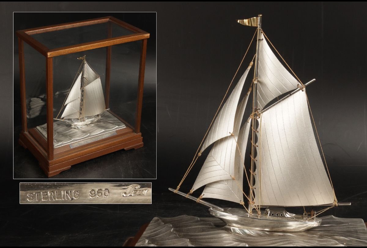 Yahoo!オークション -「銀製ヨットsterling 960 seki」の落札相場