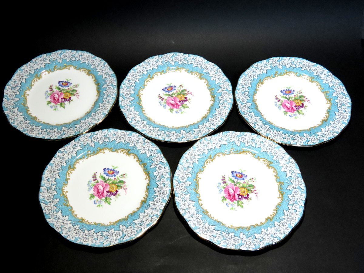 英国製 ロイヤルアルバートエンチャントメント デザートプレート 6枚