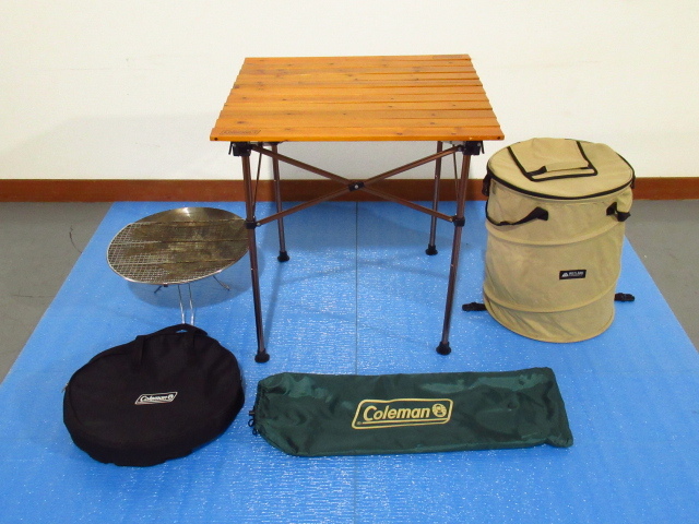 Yahoo!オークション -「コールマンナチュラルウッドロールテーブル」の