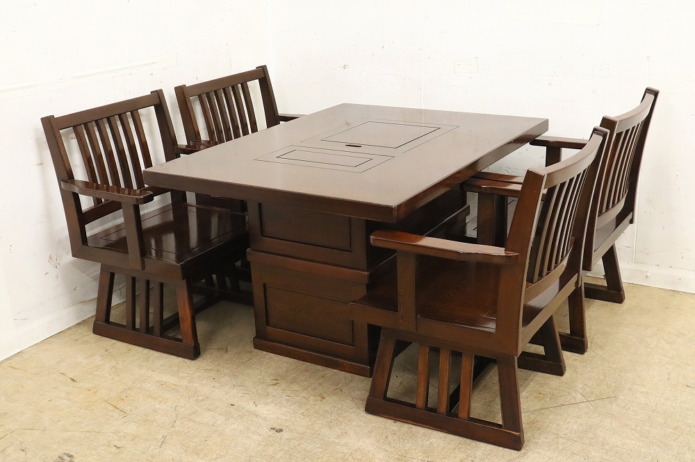 Yahoo!オークション -「囲炉裏ダイニングテーブル」(テーブル) (家具