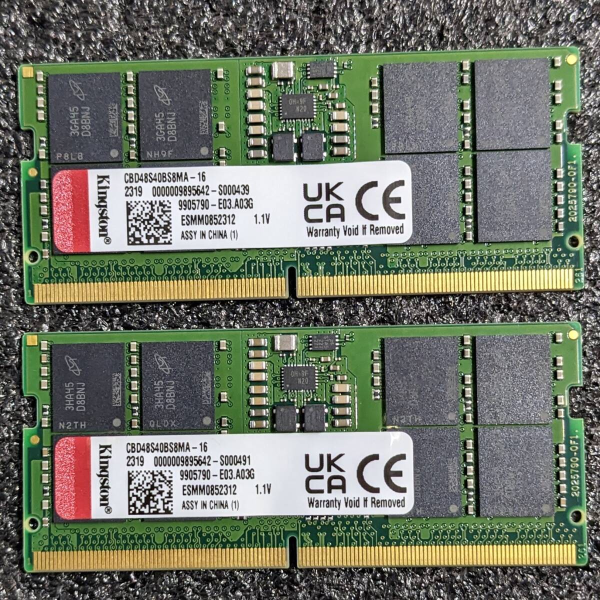 DDR5メモリ 16GB(8GB2枚組) Kingston CBD48U40BS6MA-8 [DDR5-4800 PC5