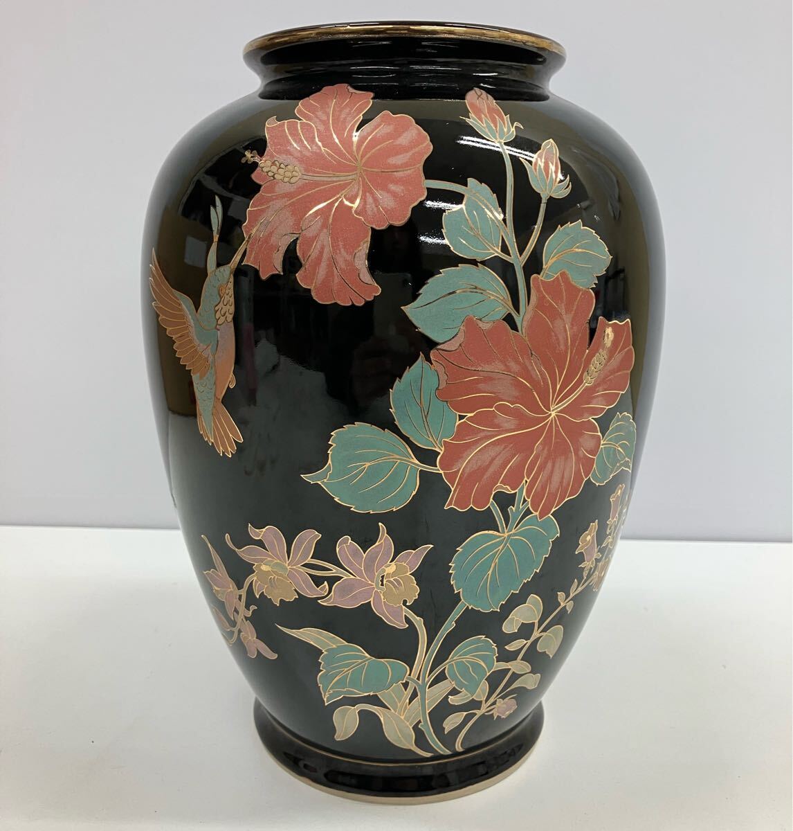 Yahoo!オークション - 井上陶源 九谷焼花入 青手九谷 角福 花瓶 壷 角