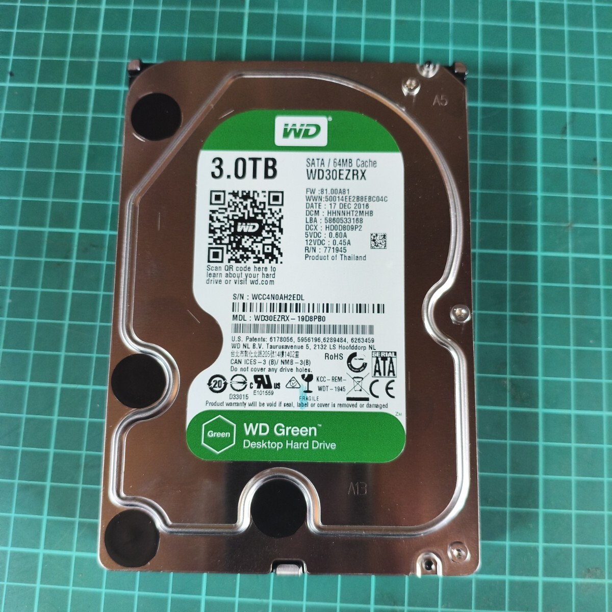 WESTERN DIGITAL WD30EZRX [3TB SATA600] オークション比較 - 価格.com