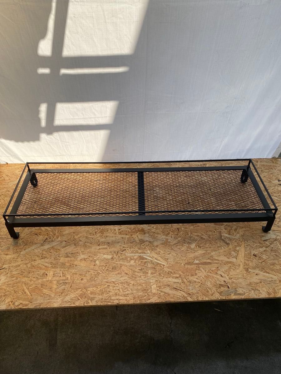 幅125㎝］アイアンラック［鉄網］食器棚 洋服棚 植物棚 アイアン家具