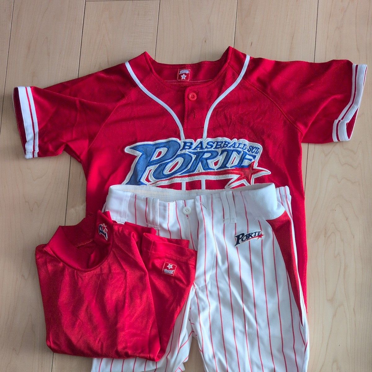 ベースボールスクール ポルテ 野球 ユニフォーム 上下セット 140cm