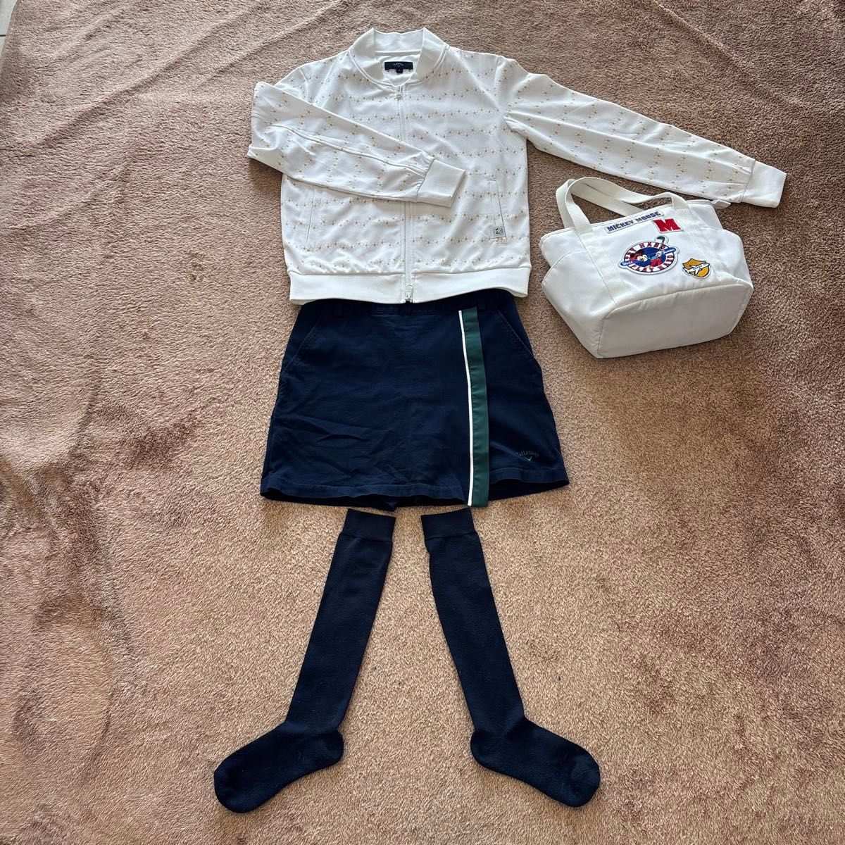 J LINDEBERG 紺色 ポロシャツ スカート 2点セット M/S 春夏｜Yahoo