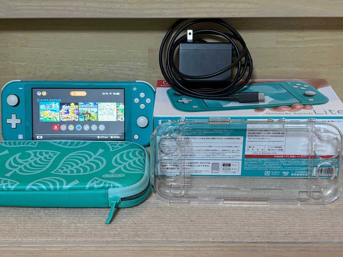 Nintendo Switch Lite ターコイズ 本体 純正充電器・保護フィルム付き