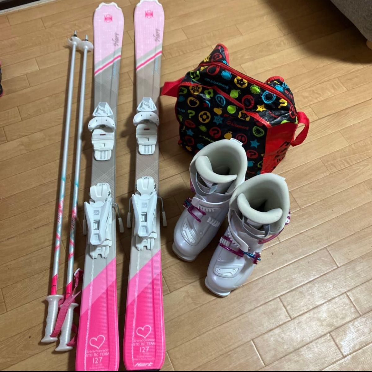 レディース ジュニア 未使用 ほぼ新品スキーセット Hanson23-23 5