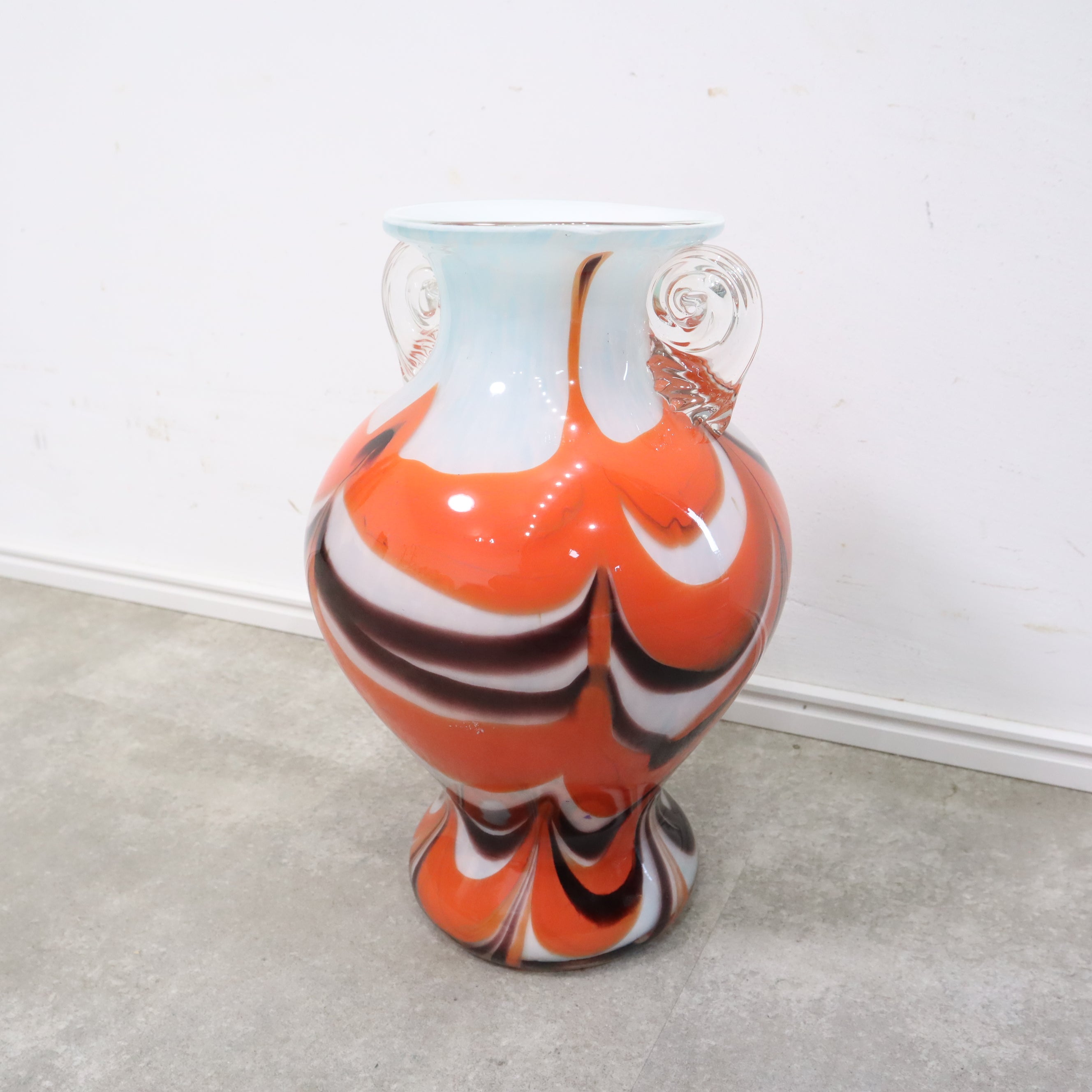 オレンジ マーブル模様のフラワーベース・花瓶 – バナルオンライン