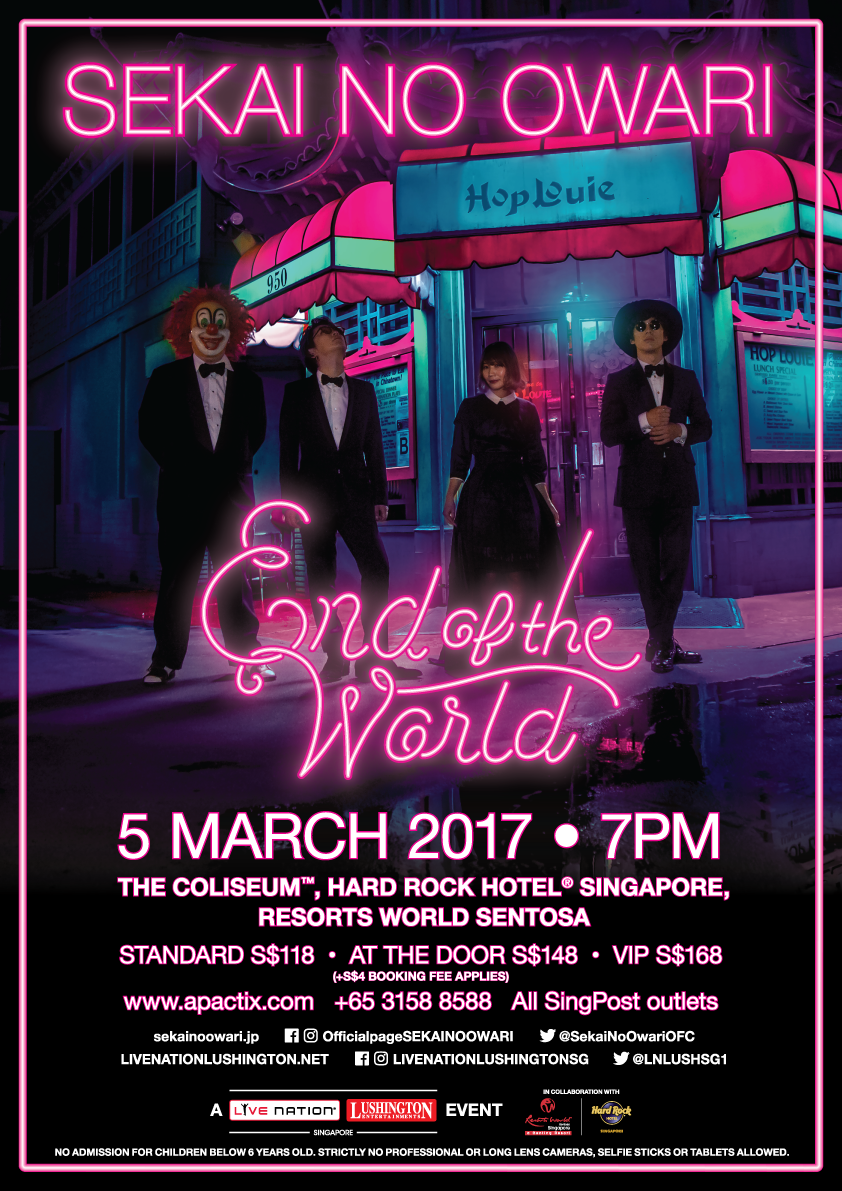 Japanese pop band Sekai no Owari to perform in Singapore | Bandwagon |