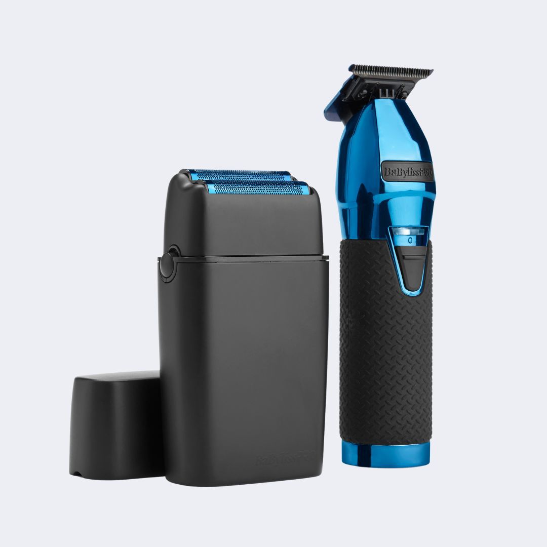 Limited Edition Black & Blue Trimmer and Shaver Gift Set | BaBylissPRO