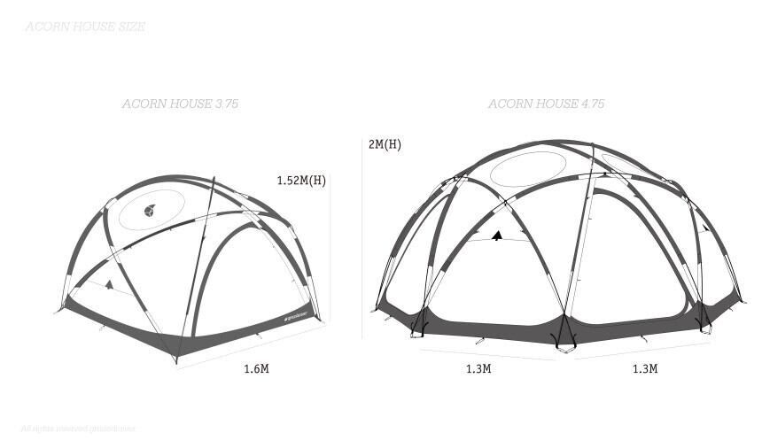 ACORN HOUSE DOME 4.75 BLACK | groundcover
