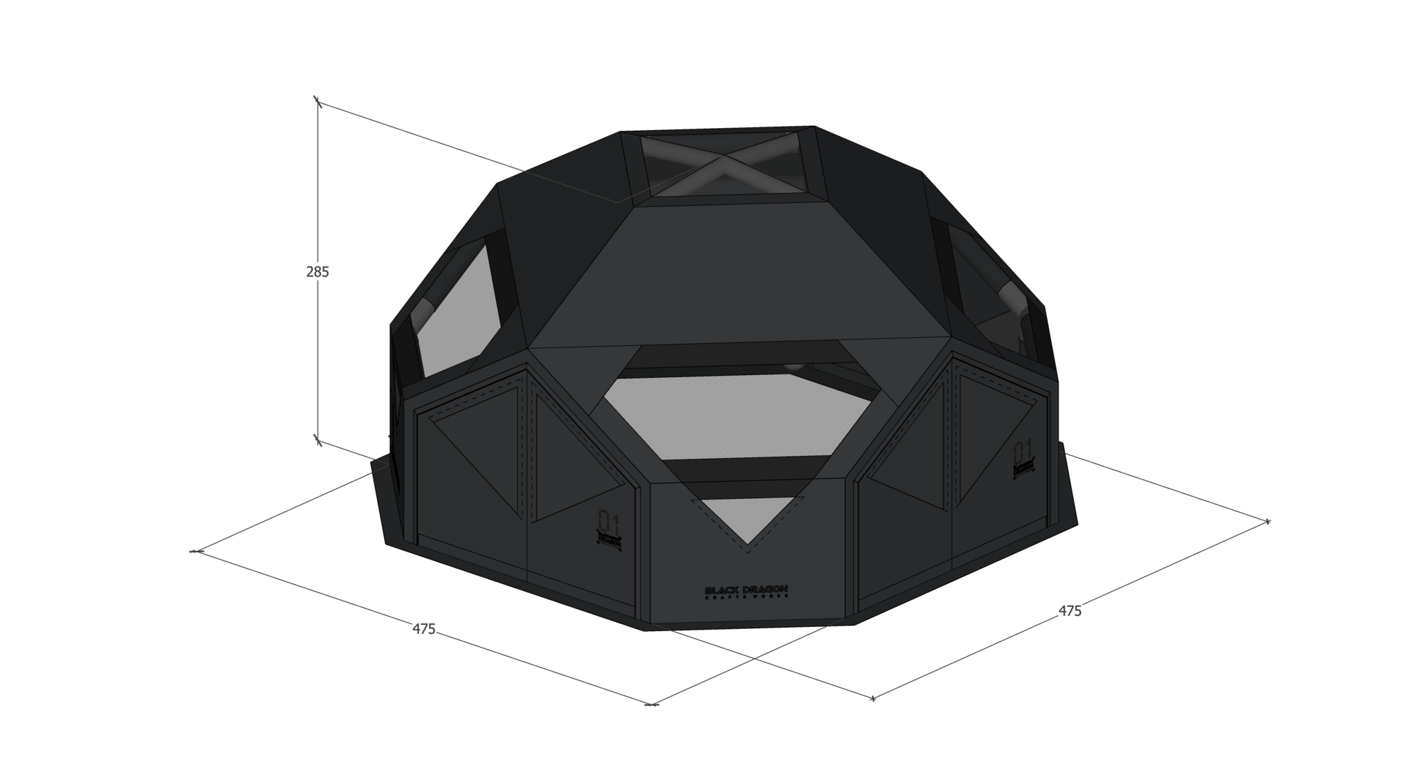 近日登場】Black Dragon 01 Palace 天宮 テント - 8～10人用