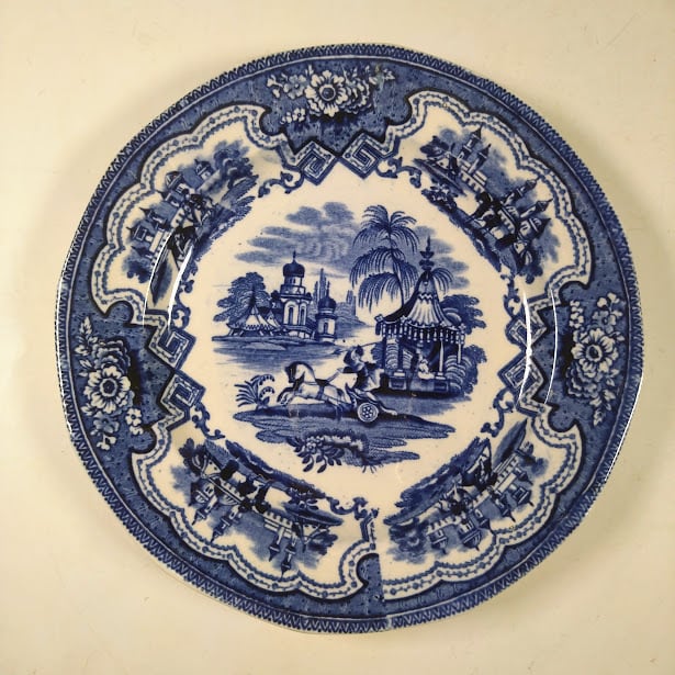 petrus regout damascus ケーキ皿 取り皿 平皿 オランダ焼 デルフト