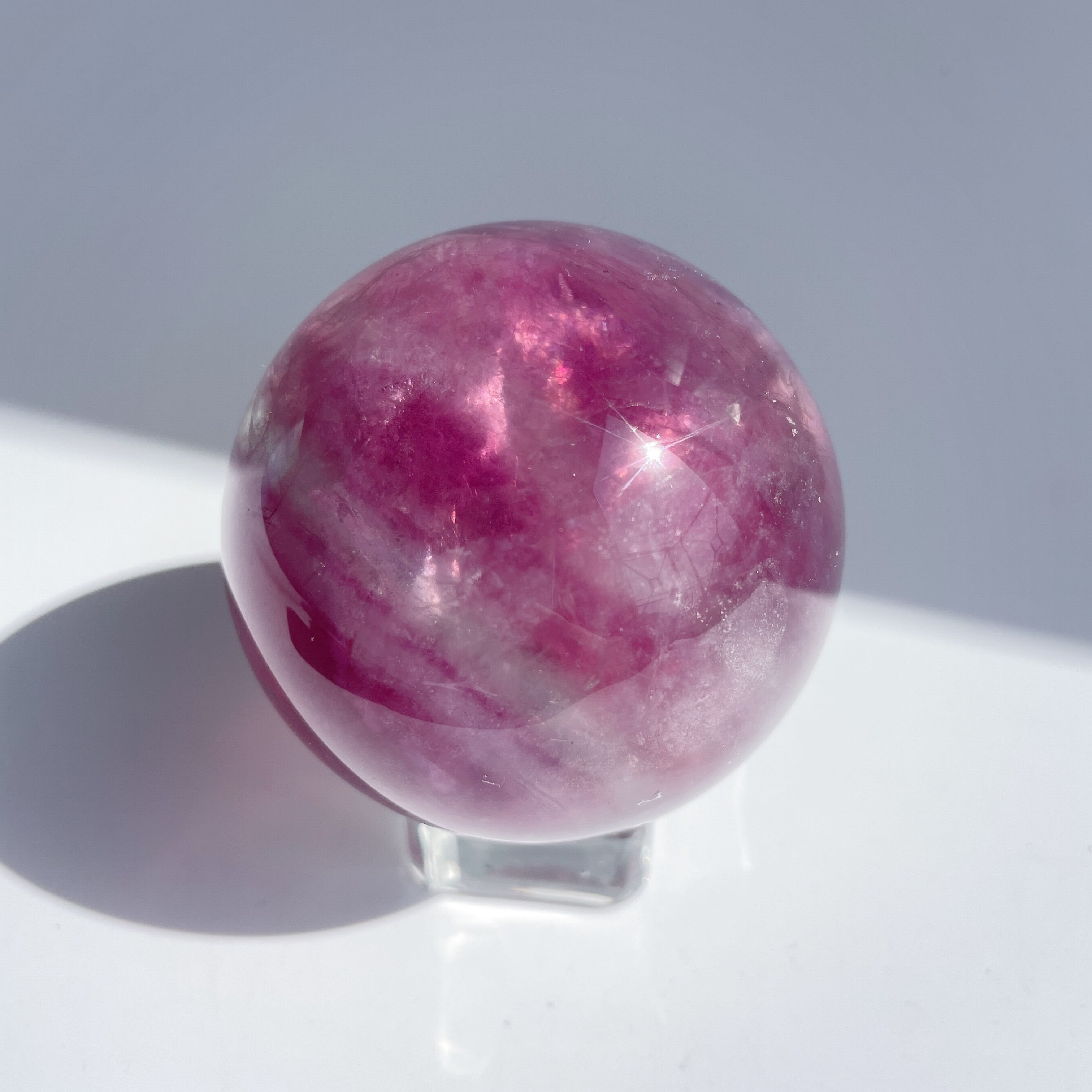 ピンクフローライト スフィア（丸玉）15◇Purple Fluorite Sphere
