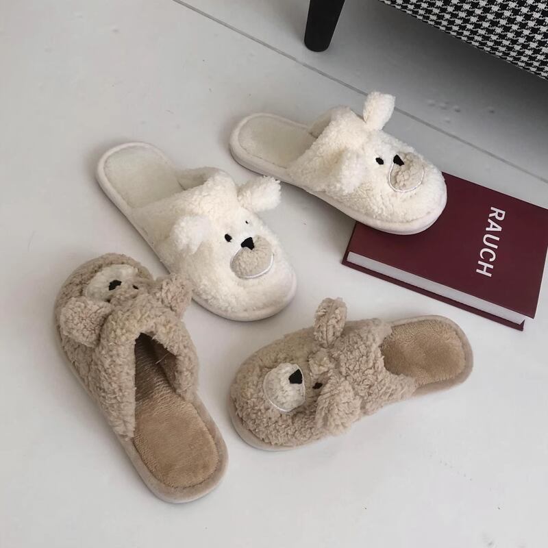 送料無料】もこもこ くま スリッパ あったかグッズ ふわふわ ルーム