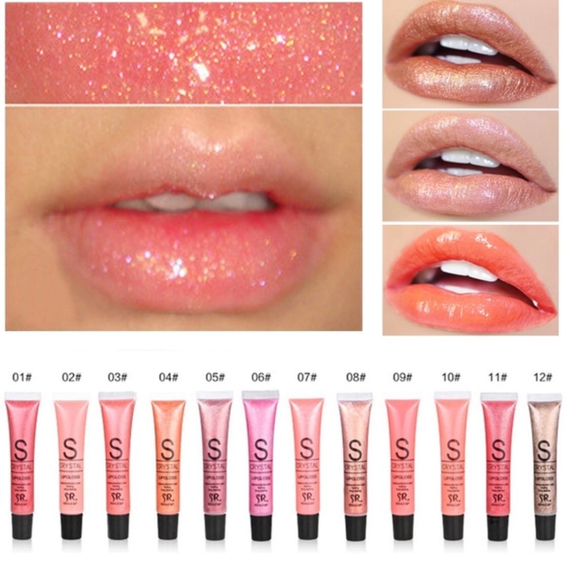 クリスタル リップグロス チューブタイプ #04 コーラルピンク ぷるぷる